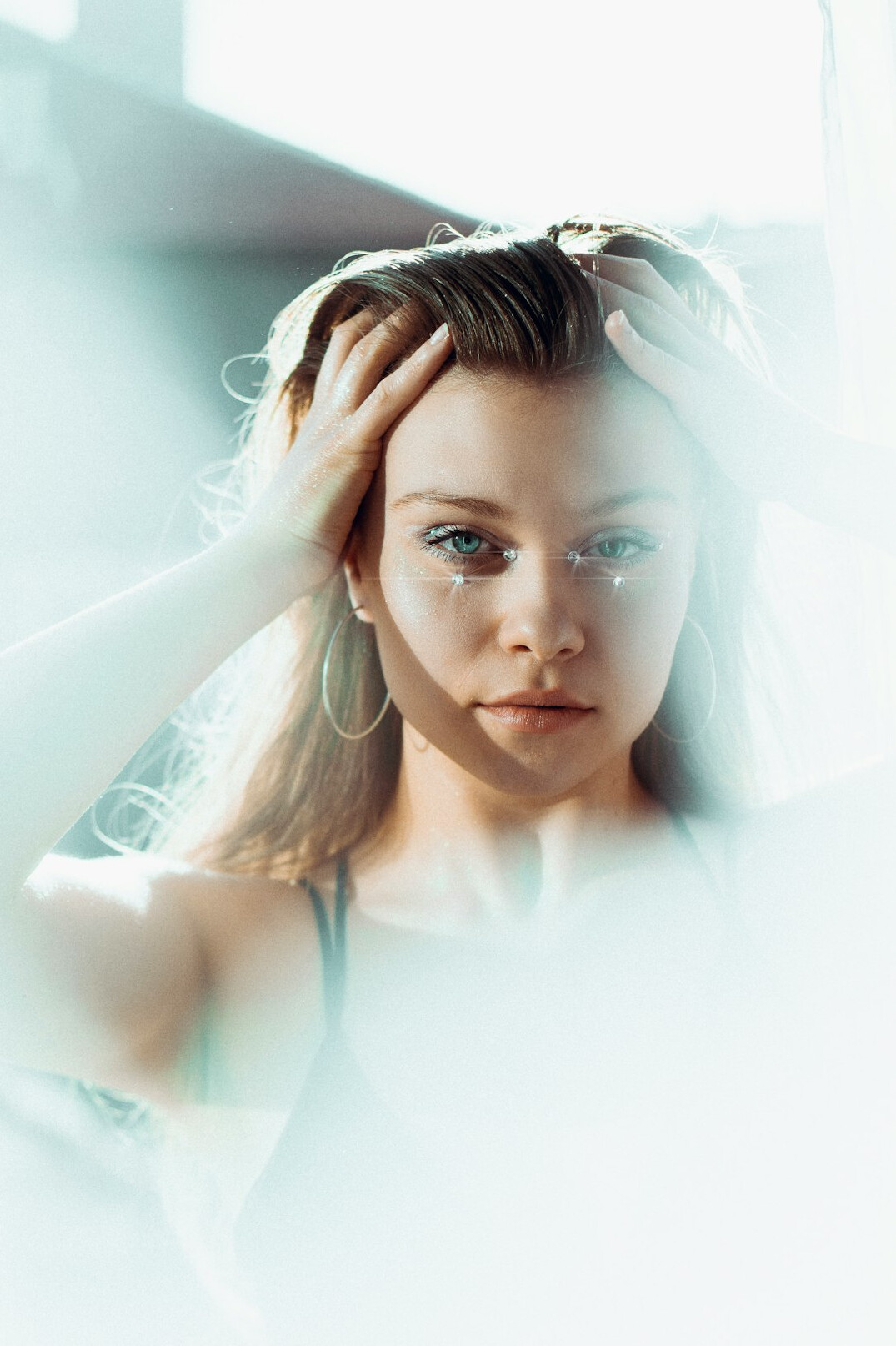 Studio portrait of a German woman in her 30s, data analyst