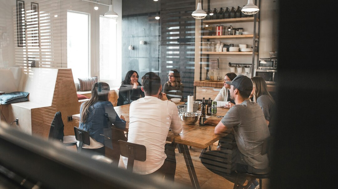 group discussion at table