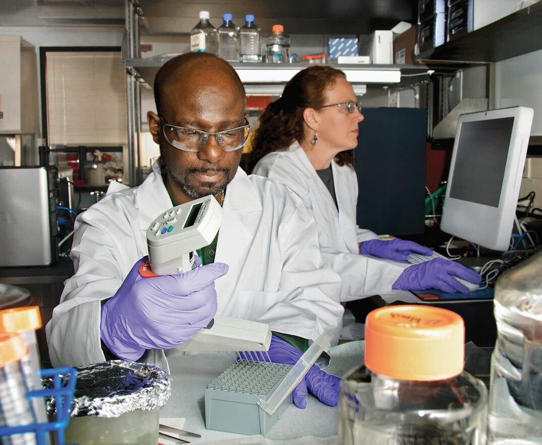 scientists collaborating