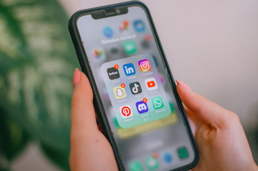 person scrolling social media